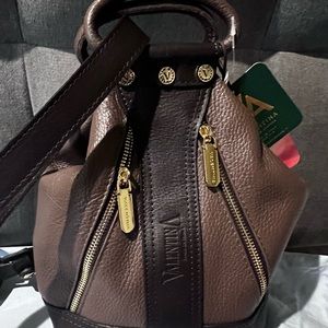 Beautiful Valentina Pebbled Italian Leather Backpack